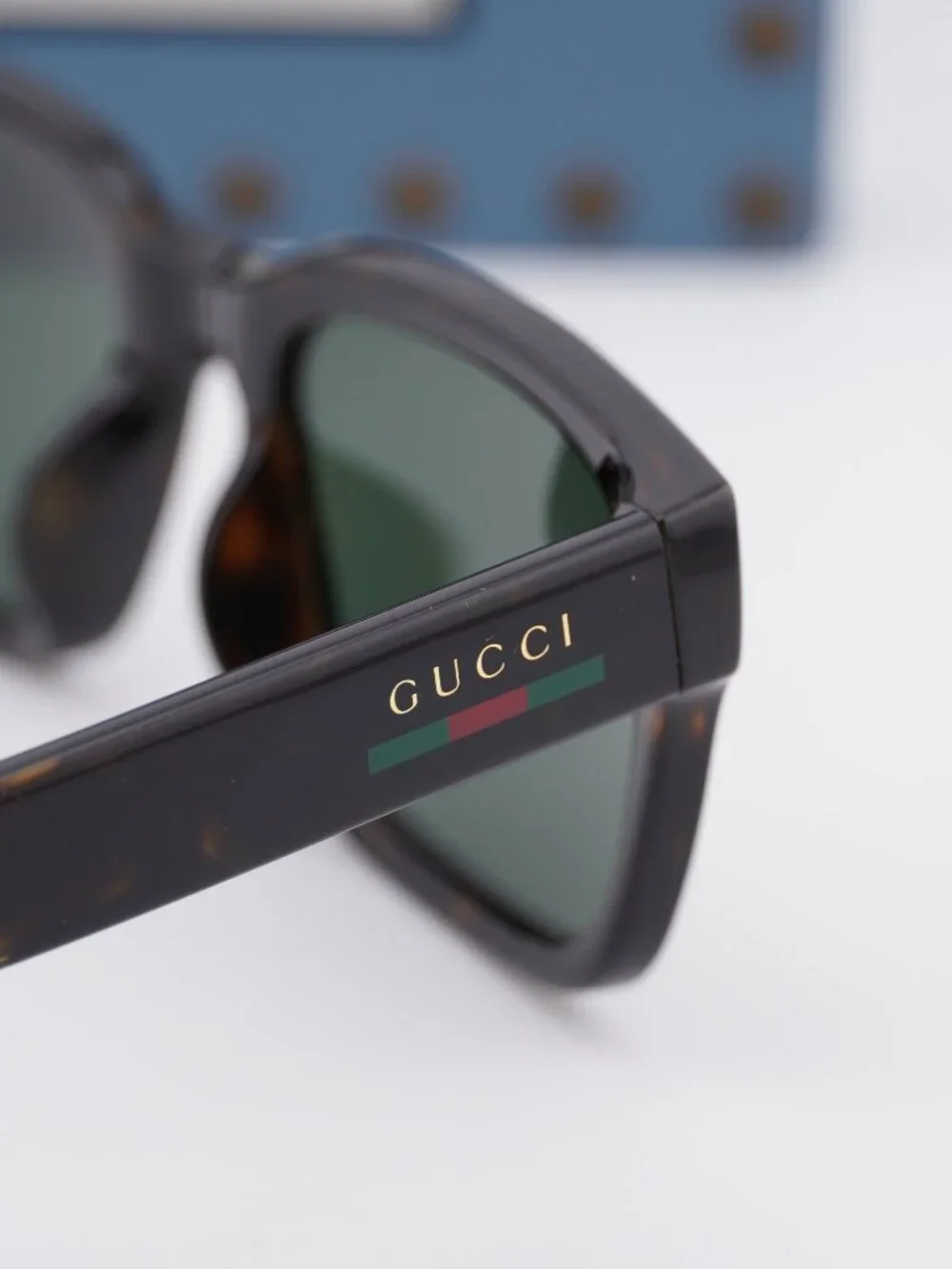 Gucci GG1857SK 002 Square Sunglasses - Havana / Green